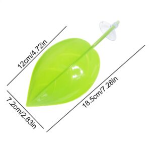 Feuille verte à ventouse avec ses dimensions de 18,5 × 7,2 cm